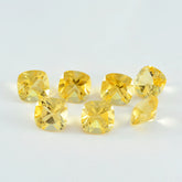 Citrine 1PC Tiny 5x5 MM Cushion Faceted Yellow Sparkling Semi Precious Gems