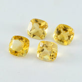 Citrine 1PC Small 8x8 MM Cushion Faceted Yellow Luster Semi Precious Loose Gemstones