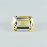 Citrine 1PC Medium 7x10 MM Emerald Faceted Yellow Shine Semi Precious Loose Gems