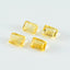 Citrine 1PC Medium 8x10 MM Emerald Faceted Yellow Fine Semi Precious Loose Gemstone