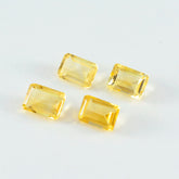 Citrine 1PC Medium 8x10 MM Emerald Faceted Yellow Fine Semi Precious Loose Gemstone