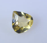 Citrine 1PC Chunky 14x14 MM Heart Faceted Yellow Genuine Semi Precious Loose Gems
