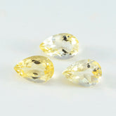 Citrine 1PC Chunky 13x18 MM Pear Faceted Yellow Splendid Semi Precious Loose Gemstone