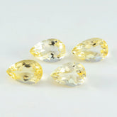 Citrine 1PC Large 10x12 MM Pear Faceted Yellow Brilliant Semi Precious Loose Gemstones