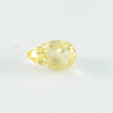 Citrine 1PC Tiny 4x6 MM Pear Faceted Yellow Lustrous Semi Precious Loose Gemstone