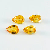 Citrine 1PC Large 9x11 MM Pear Faceted Yellow Pure Semi Precious Loose Gems
