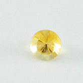 Citrine 1PC Tiny 6x6 MM Round Faceted Yellow Polished Semi Precious Loose Gems