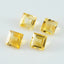 Citrine 1PC Large 12x12 MM Square Faceted Yellow High Quality Semi Precious Loose Gemstones