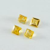 Citrine 1PC Small 7x7 MM Square Faceted Yellow Splendid Semi Precious Loose Gemstone
