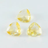 Citrine 1PC Chunky 16x16 MM Triangle Faceted Yellow Pure Semi Precious Loose Gemstones