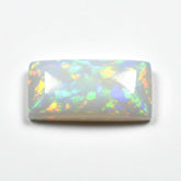 Created Opal 10PC Tiny 3x6 MM Baguette Cabochon White Genuine semi Precious Loose Gems