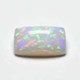 Created Opal 1PC Large 8x16 MM Baguette Cabochon White Sparkling semi Precious Gems