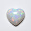 Created Opal 1PC Large 10x10 MM Heart Cabochon White Sparkling semi Precious Semi Precious Gemstone