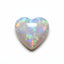Created Opal 1PC Small 8x8 MM Heart Cabochon White Fiery semi Precious Loose Gemstone