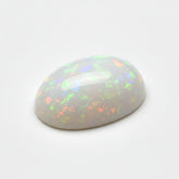 Created Opal 1PC Medium 7x10 MM Oval Cabochon White Fiery semi Precious Loose Gemstone