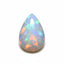 Created Opal 1PC Small 6x8 MM Pear Cabochon White Sparkling semi Precious Semi Precious Gemstone