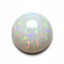 Created Opal 1PC Large 11x11 MM Round Cabochon White Sparkling semi Precious Semi Precious Gemstone