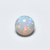 Created Opal 10PC Tiny 4x4 MM Round Cabochon White High-Quality semi Precious Loose Gemstones