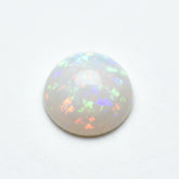 Created Opal 1PC Tiny 6x6 MM Round Cabochon White Genuine semi Precious Precious Gemstone