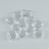 Crystal Quartz 10PC Tiny 3x5 MM Emerald Cabochon White Superior semi Precious Loose Gemstone