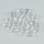 Crystal Quartz 1PC Tiny 5x7 MM Emerald Cabochon White Fiery semi Precious Semi Precious Gemstone