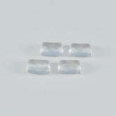 Crystal Quartz 1PC Small 6x8 MM Emerald Cabochon White Brilliant semi Precious Precious Gemstone