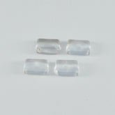 Crystal Quartz 1PC Large 9x11 MM Emerald Cabochon White Lustrous semi Precious Semi Precious Gemstone
