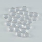 Crystal Quartz 10PC Tiny 5x5 MM Heart Cabochon White Fiery semi Precious Gems