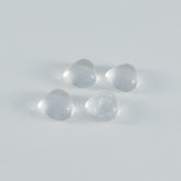 Crystal Quartz 1PC Small 8x8 MM Heart Cabochon White Polished semi Precious Loose Gemstones