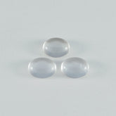 Crystal Quartz 1PC Medium 7x10 MM Oval Cabochon White Brilliant semi Precious Loose Gemstones