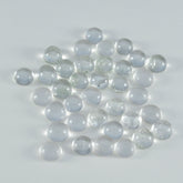 Crystal Quartz 10PC Tiny 4x4 MM Round Cabochon White Sparkling semi Precious Gems