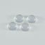 Crystal Quartz 1PC Small 7x7 MM Round Cabochon White Luster semi Precious Loose Gemstones