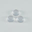Crystal Quartz 1PC Small 8x8 MM Round Cabochon White Lustrous semi Precious Semi Precious Gemstone