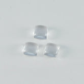 Crystal Quartz 1PC Medium 9x9 MM Square Cabochon White Superior semi Precious Gems