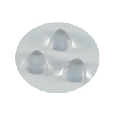 Crystal Quartz 1PC Medium 9x9 MM Triangle Cabochon White Shine semi Precious Loose Gemstones