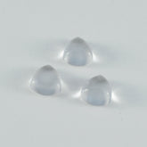 Crystal Quartz 1PC Small 7x7 MM Triangle Cabochon White Luster semi Precious Loose Gems