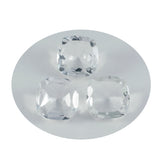 Crystal Quartz 1PC Chunky 16x16 MM Cushion Faceted White Pure Semi Precious Loose Gems
