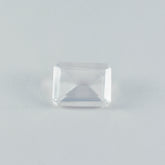 Crystal Quartz 1PC Tiny 5x7 MM Emerald Faceted White Splendid Semi Precious Gems