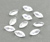 Crystal Quartz 10PC Tiny 2x4 MM Marquise Faceted White Fiery Semi Precious Gems