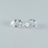 Crystal Quartz 1PC Chunky 12x16 MM Pear Faceted White Splendid Semi Precious Gems