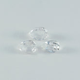 Crystal Quartz 10PC Tiny 3x5 MM Pear Faceted White Lustrous Semi Precious Gems