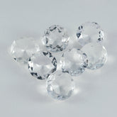 Crystal Quartz 1PC Tiny 6x6 MM Round Faceted White Polished Semi Precious Loose Gemstones