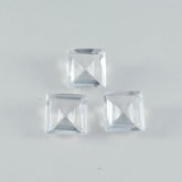 Crystal Quartz 1PC Tiny 6x6 MM Square Faceted White Polished Semi Precious Loose Gemstones