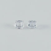 Crystal Quartz 1PC Small 8x8 MM Square Faceted White Luster Semi Precious Loose Gems