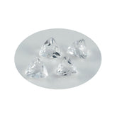 Crystal Quartz 1PC Large 12x12 MM Triangle Faceted White High Quality Semi Precious Loose Gems