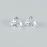Crystal Quartz 1PC Small 7x7 MM Triangle Faceted White Splendid Semi Precious Gems
