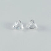 Crystal Quartz 10PC Tiny 5x5 MM Triangle Faceted White Sparkling Semi Precious Loose Gemstone