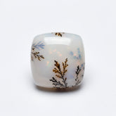 Dendrite Opal 10PC Tiny 5x5 MM Cushion Cabochon White Genuine semi Precious Precious Gemstone