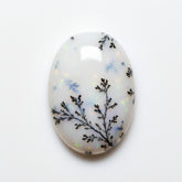 Dendrite Opal 1PC Large 9x11 MM Oval Cabochon White Pure semi Precious Loose Gemstones