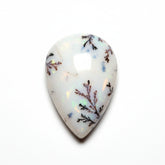 Dendrite Opal 1PC Medium 7x10 MM Pear Cabochon White High-Quality semi Precious Loose Gems